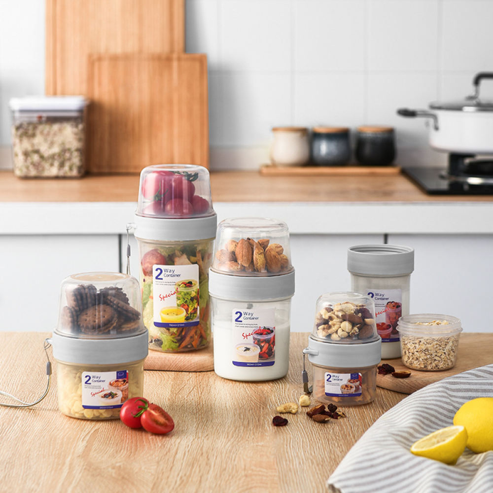 Baby Food Jars With Lids - Contenedor de alimentos portátil de doble