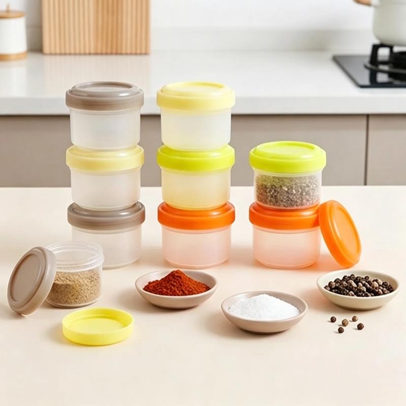 Baby Food Jars With Lids - 4 recipientes apilables de polipropileno para