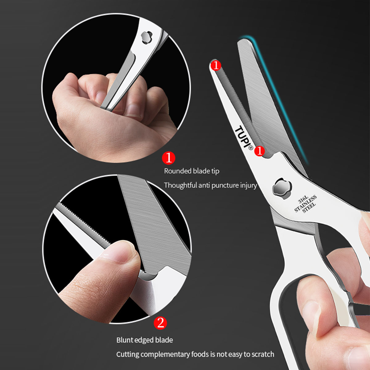 TUPI - Tijeras de acero inoxid - Baby Food Scissors reseña y precio